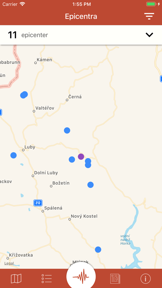 #1. Seislok (iOS) 由: Geofyzikalni ustav