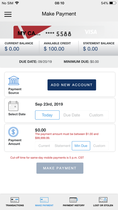 AmeriCU Cards Screenshot