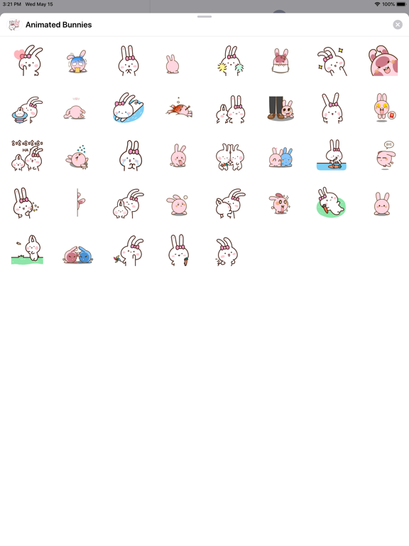 Screenshot #6 pour Animated Bunnies Stickers