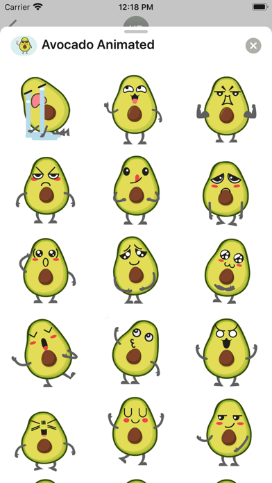 Avocado: Animated Stickers Screenshot 4 - AppWisp.com Avocado: Animated Stickers Screenshot 4 - AppWisp.com