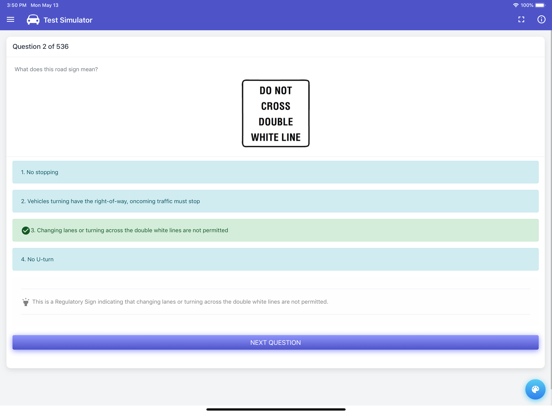 NJ DMV Test iPad screenshot