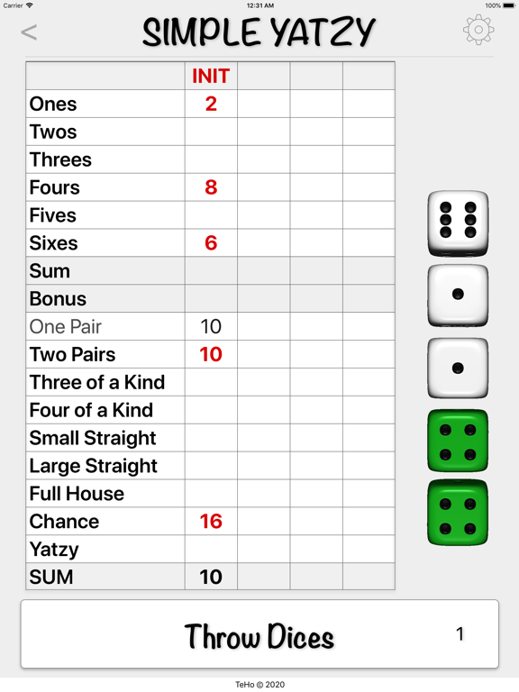 Screenshot #6 pour Simple Yatzy