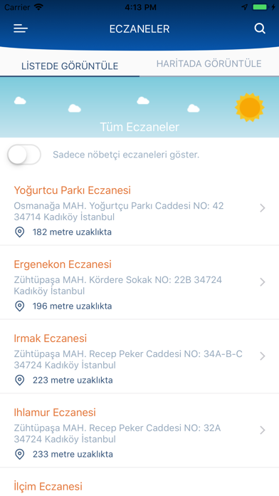 Medicana Mobil Uygulaması Screenshot