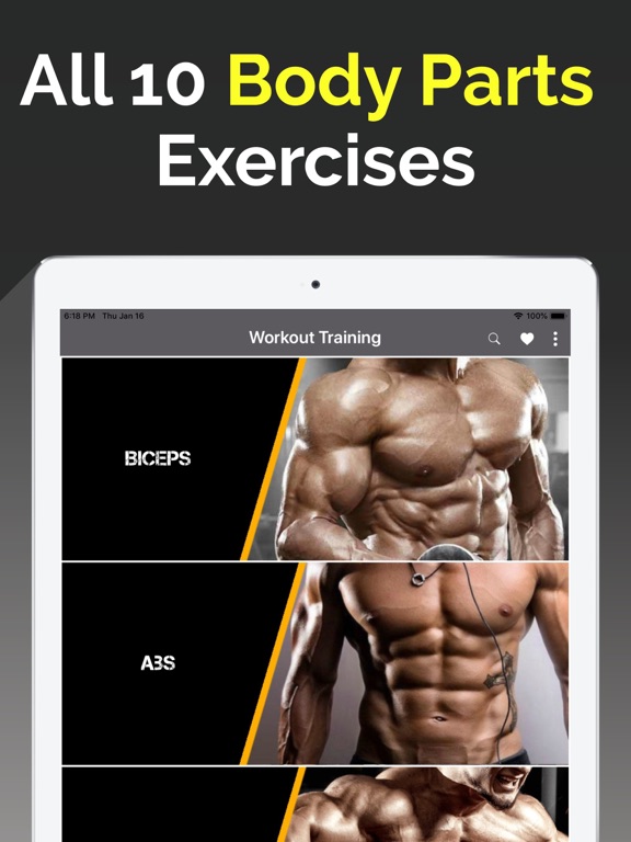 Gym Workout: Trainer & Tracker iPad screenshot 2 - Health & Fitness app