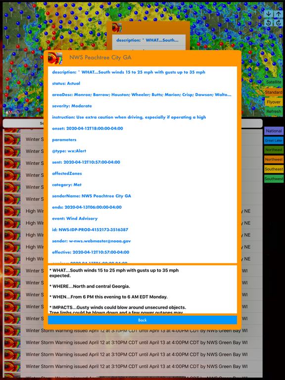 Instant NOAA Alerts 3D Elite iPad screenshot 10 - Weather app