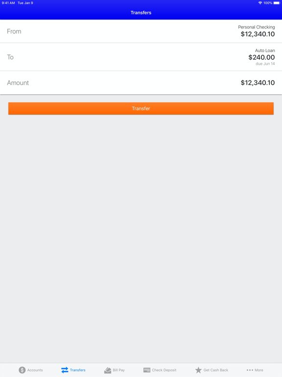 Apex Bank iPad screenshot 4 - Finance app