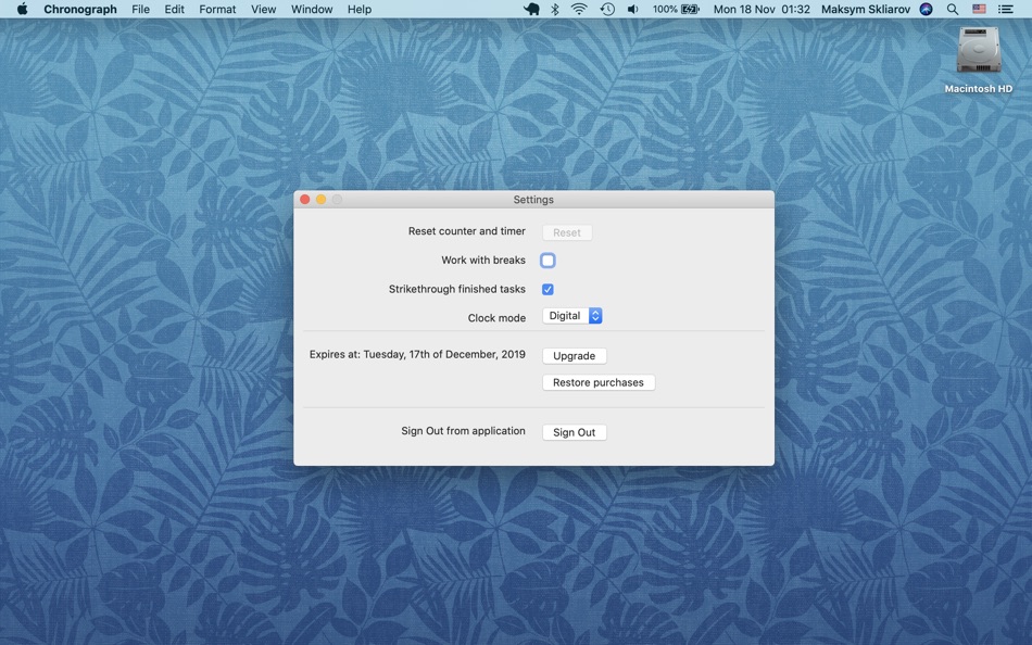 #6. Chronograph - My Productivity (macOS) 由: App Dev Academy Ltd.