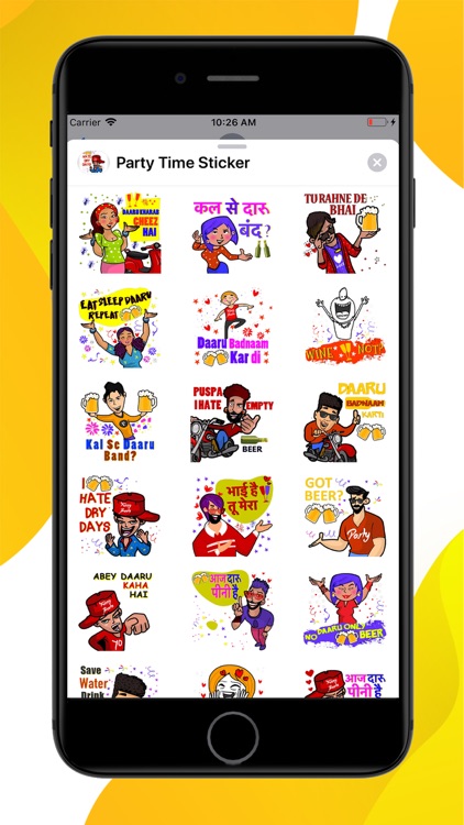 Party On Time Stickers