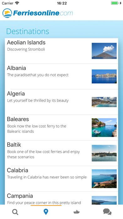 Ferries on line Screenshot