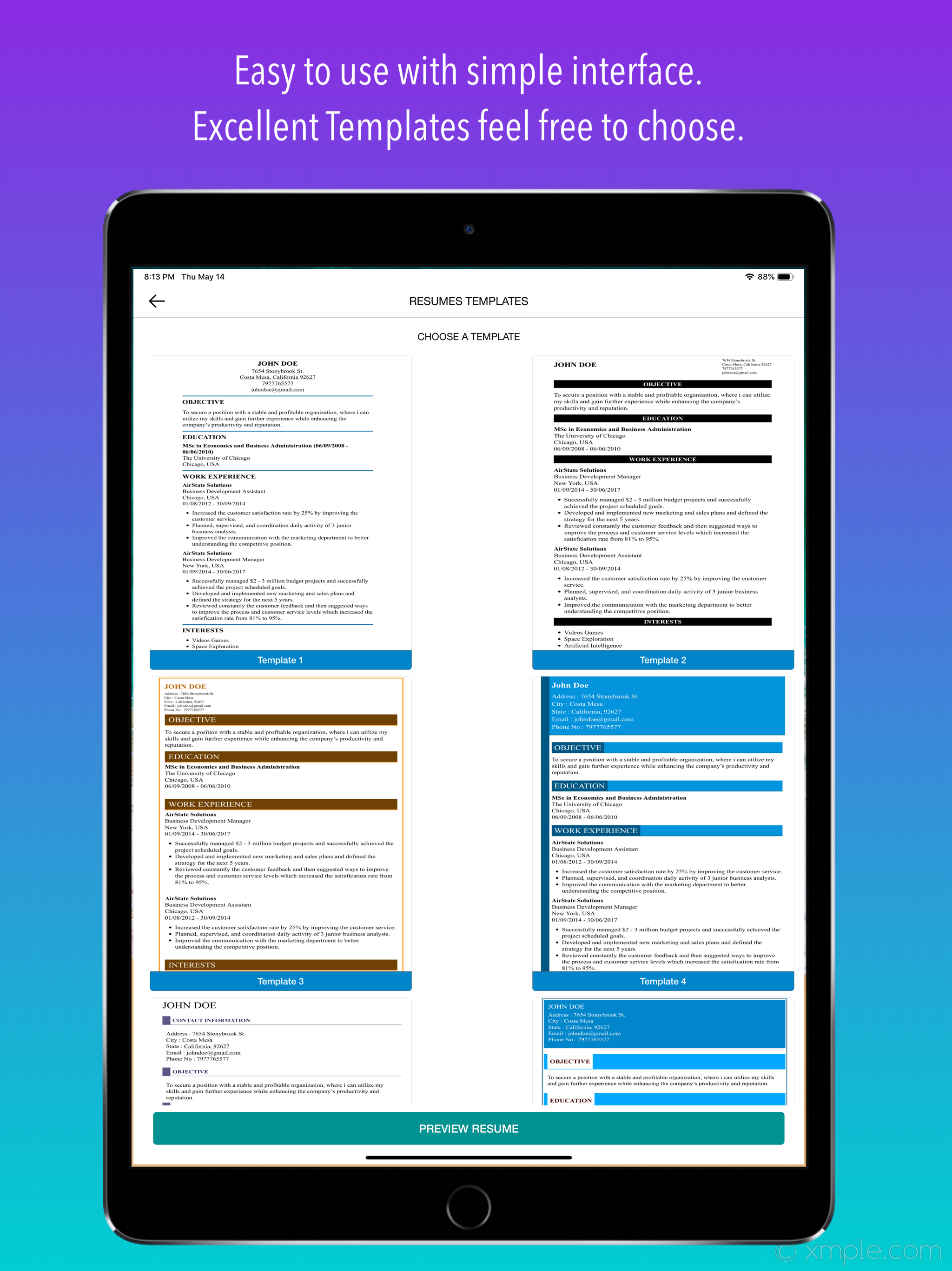 CV Builder - Resume & CV Maker
