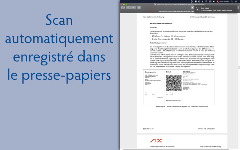 Screenshot #2 pour Swiss QR Scanner