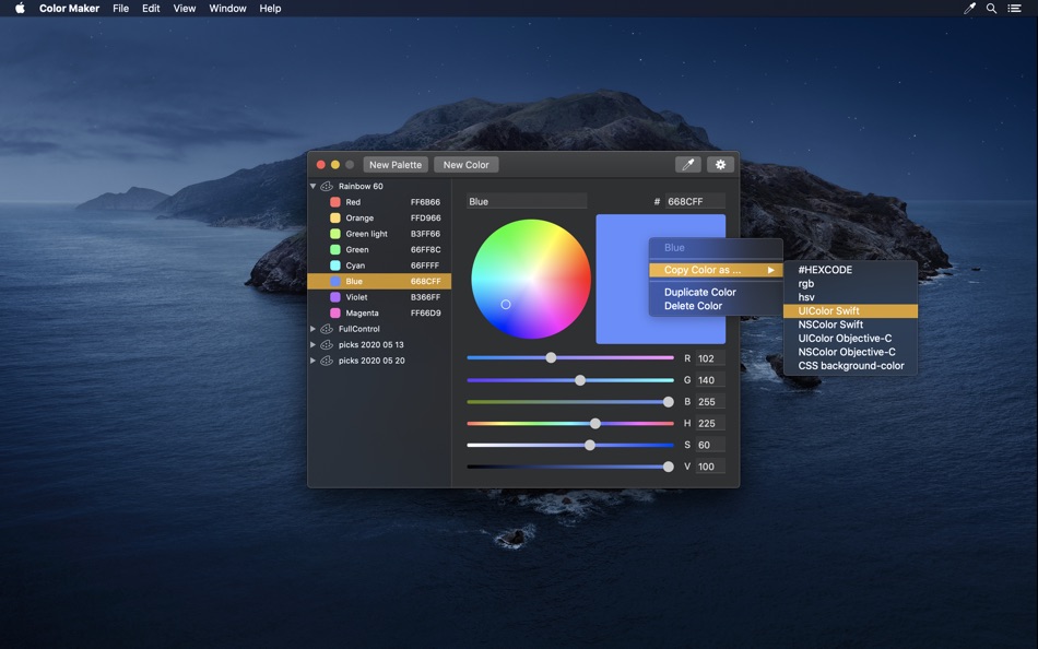 #2. Color Maker (macOS) 由: Francesco Burelli