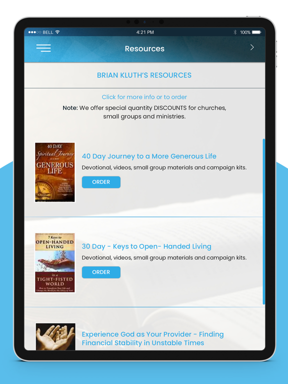 30 Days of Joyful Giving iPad screenshot 4 - Book app