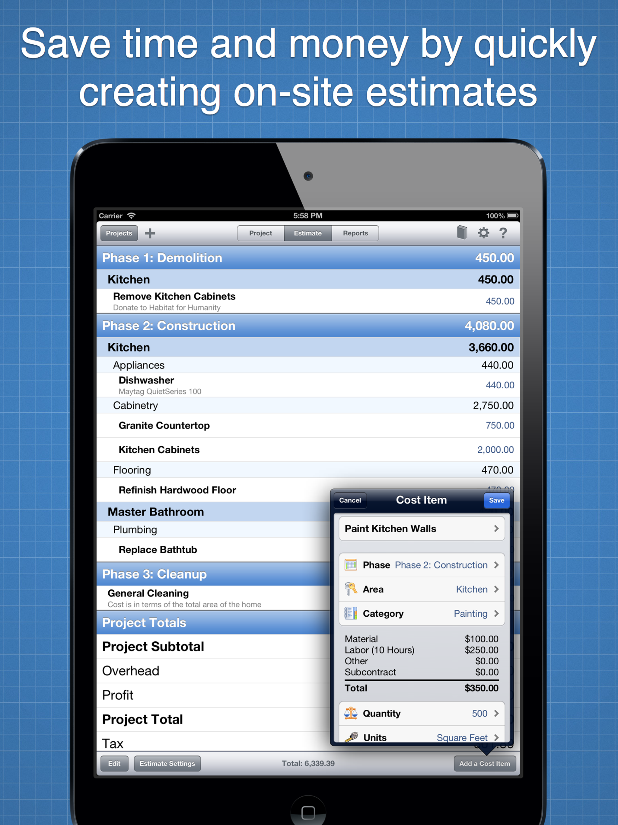 Construction Cost Estimator