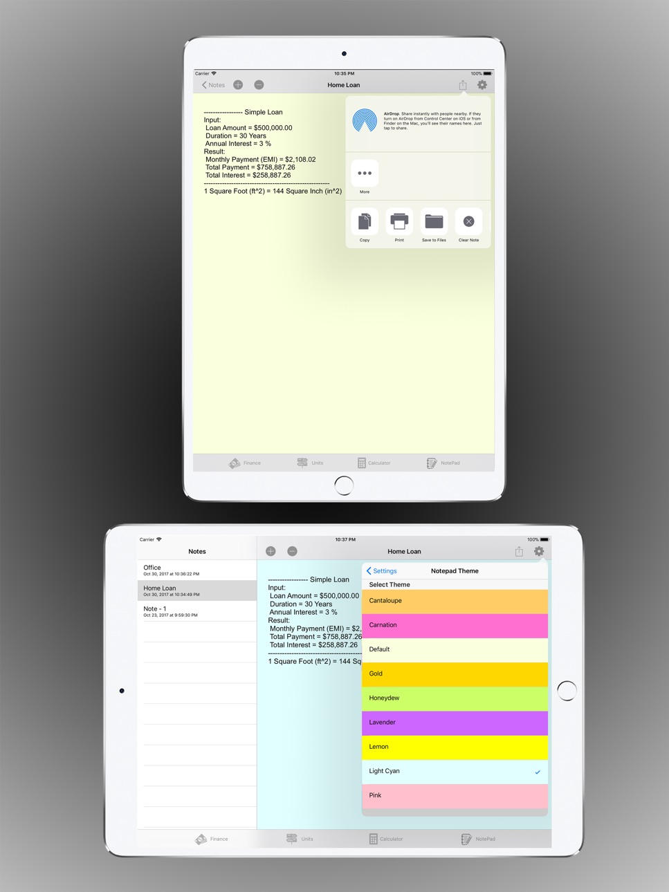 iPad screenshot