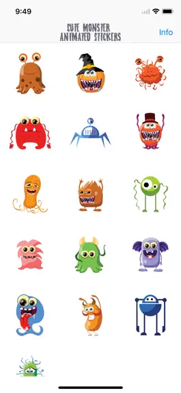 Game screenshot Cute Monster Animated Stickers apk