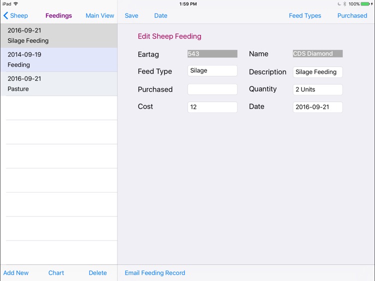 Sheep Feeding Database