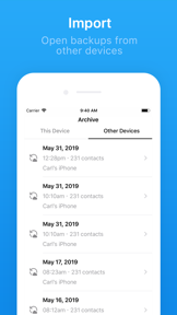 Contacts Backup + Transfer screenshot