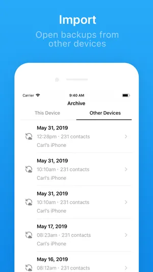 Contacts Backup + Transfer screenshot 3