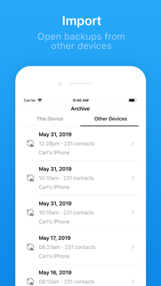 Contacts Backup + Transfer screenshot 3