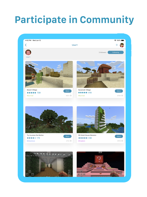 Worlds for Minecraft iPad screenshot 4 - Entertainment app