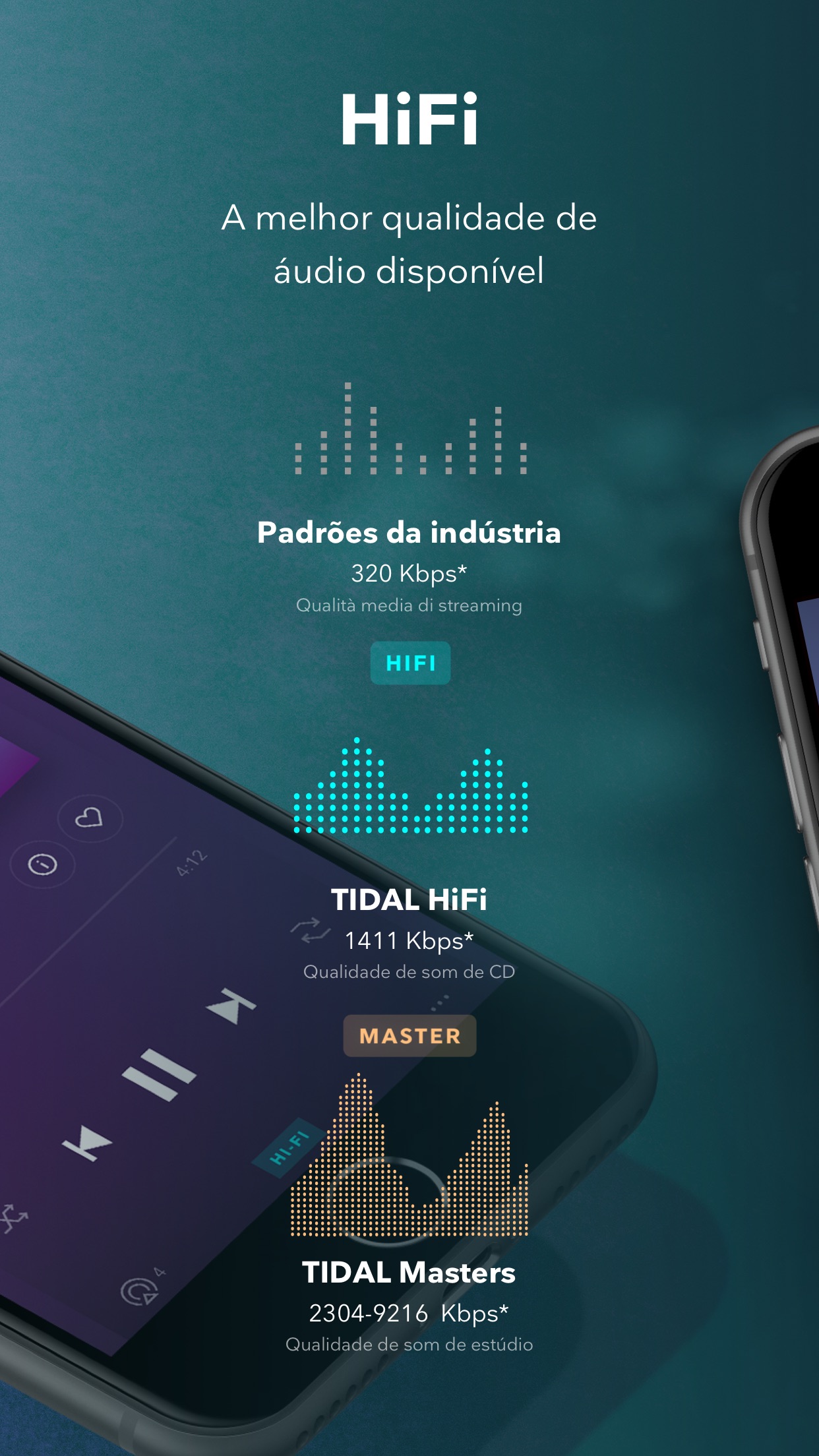 Screenshot do app TIDAL Music