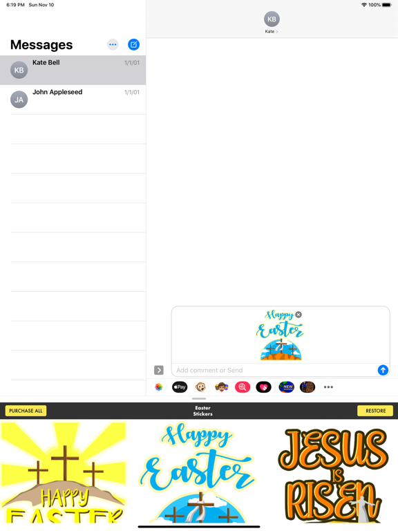 Screenshot #4 pour Easter Stickers - Christian