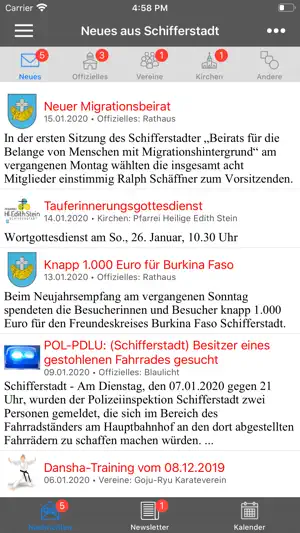Meine Stadt Nachrichten screenshot 1