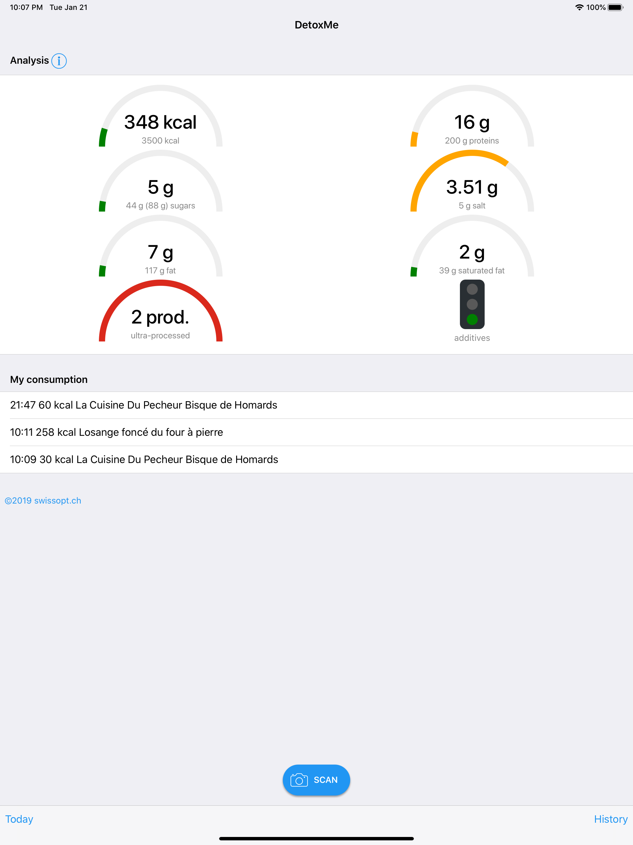 DetoxMe - analyze what you eat