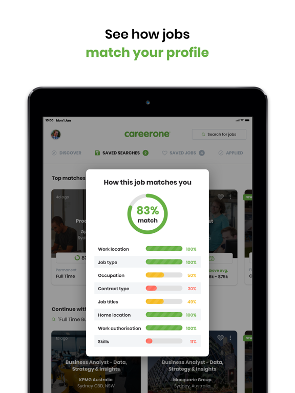CareerOne Jobs - Job Search iPad screenshot 2 - Business app