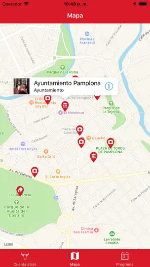 Captura de pantalla de Gora San Fermin! en iPhone 2