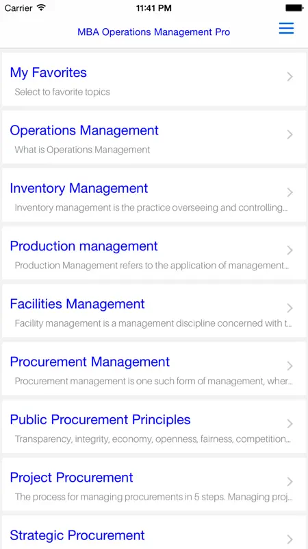 MBA Operation Management Pro screenshot 5 of 5
