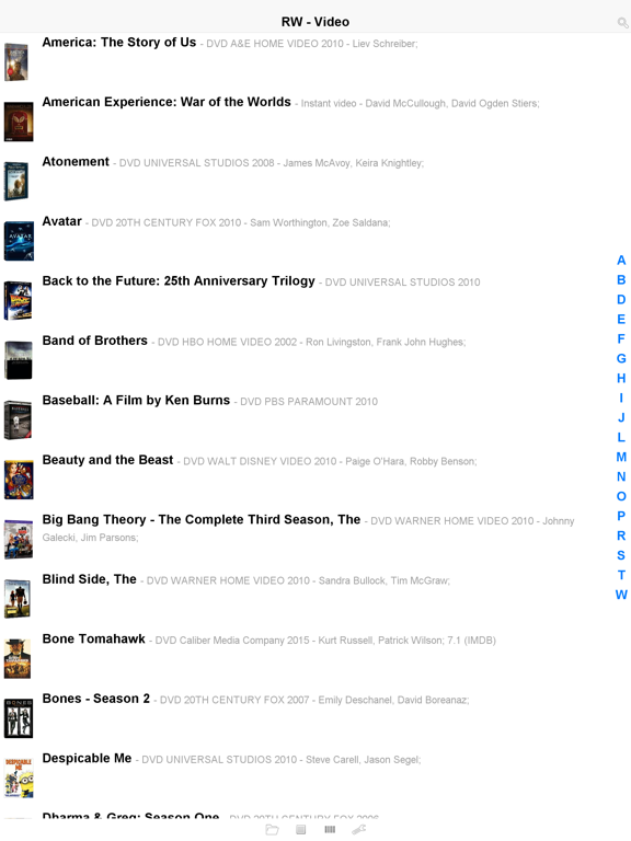 Readerware (Video) iPad screenshot 1 - Productivity app