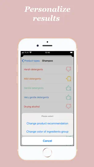 Скриншот HairKeeper на iPhone 4