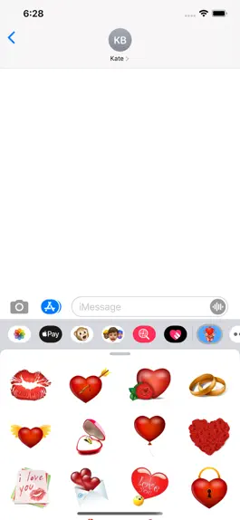 Game screenshot 3D Love Stickers for iMessage apk