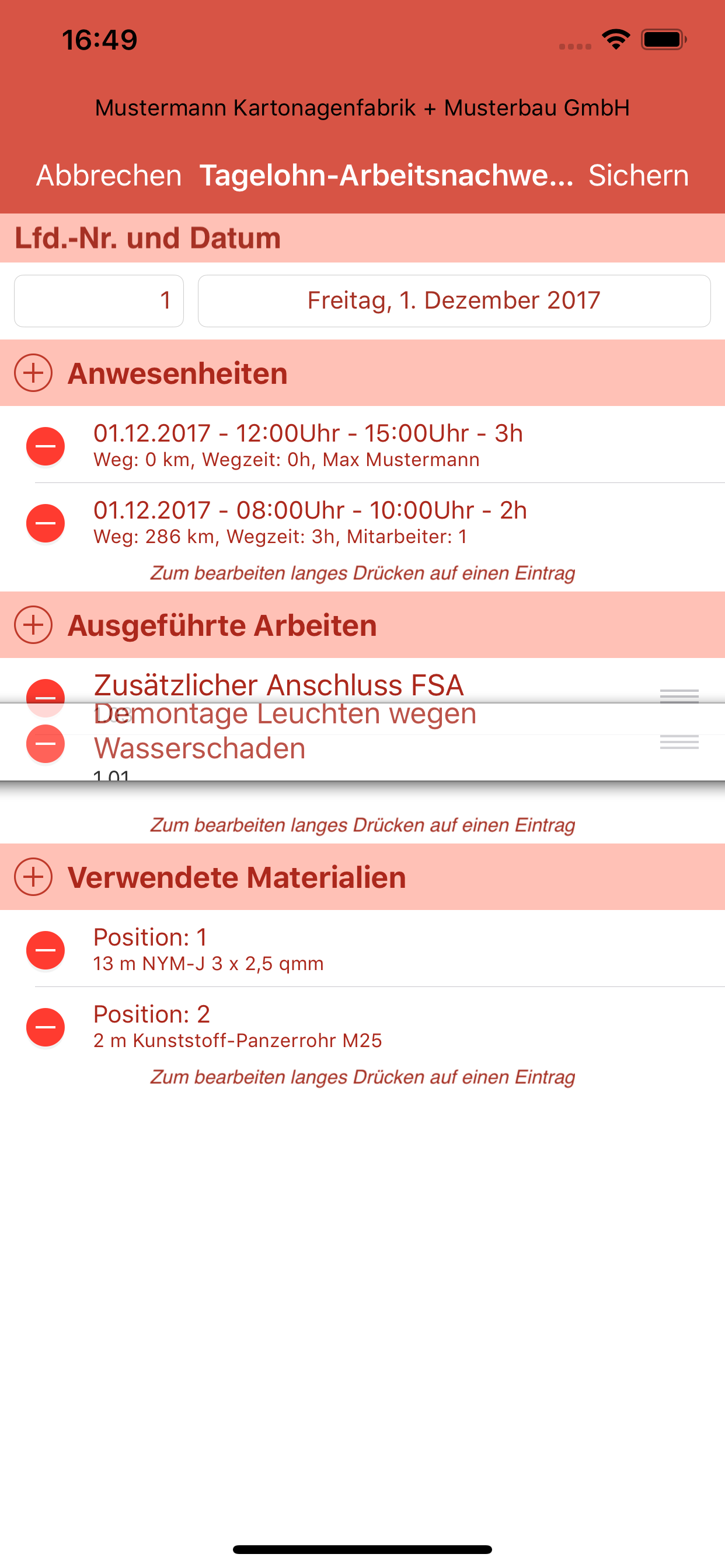 Service Report  (Tagelohn) screenshot 6