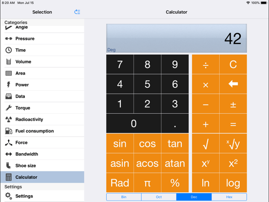 Convert - Unit and Currency iPad screenshot 5 - Productivity app
