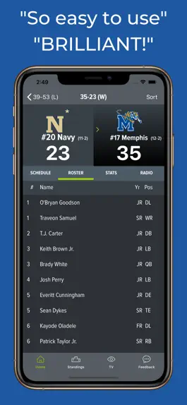 Game screenshot Memphis Football Schedules hack