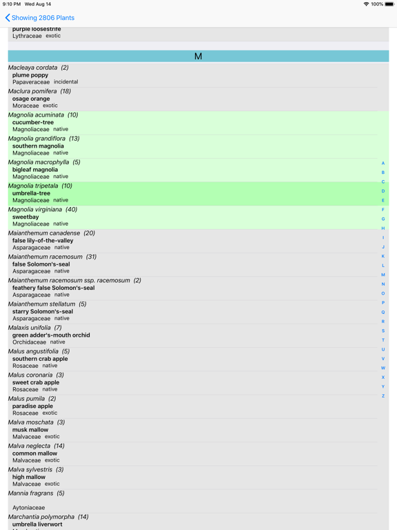 Maryland Wildflowers iPad screenshot 8 - Education app