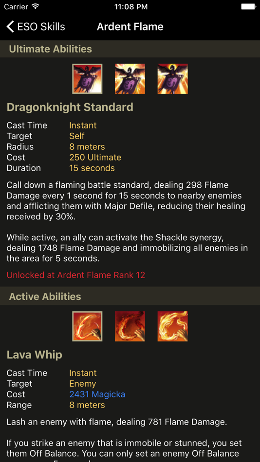 #2. Skill Tree Lookup for ESO (iOS) 由: Wilson Lei
