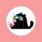 A cute black cat, it has a lot of emotions