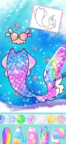 Game screenshot Coloring Glitter Princess hack