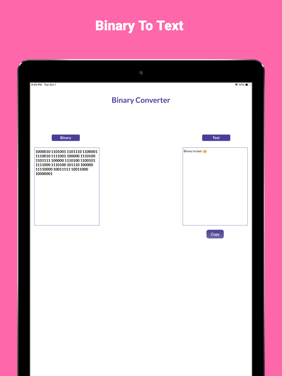 Screenshot #5 pour Binary Converter Calculator+