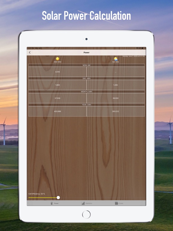 SolarMeter sun energy planner iPad screenshot 5 - Productivity app