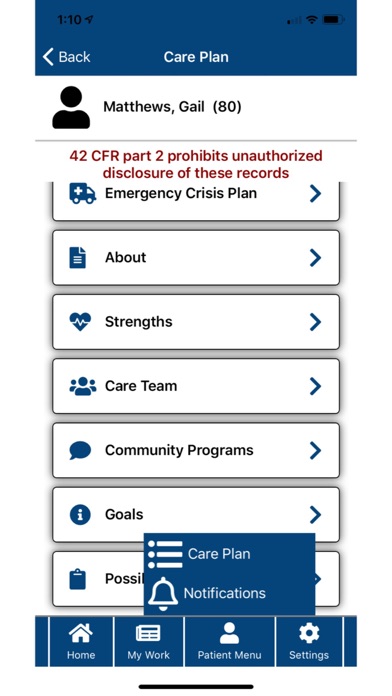 Care Navigator Screenshot