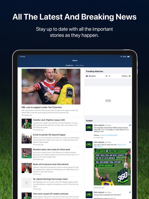 League Live for iPad: NRL news iPad screenshot 5 - Sports app