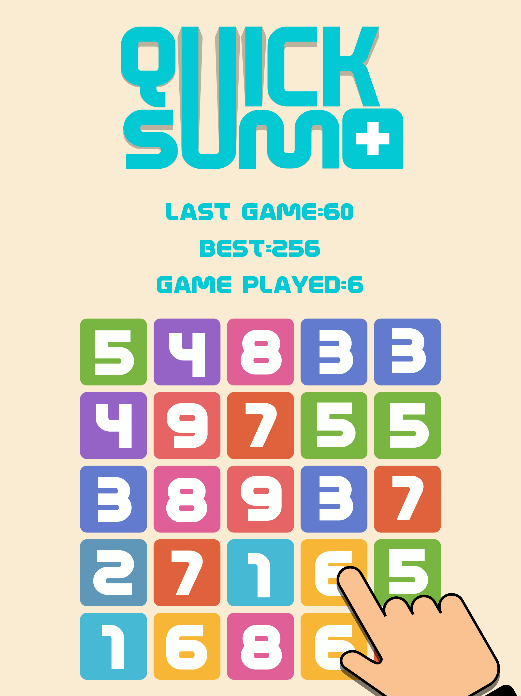 Quick sum-maths challenge game