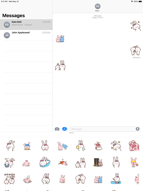 Screenshot #5 pour Animated Bunnies Stickers
