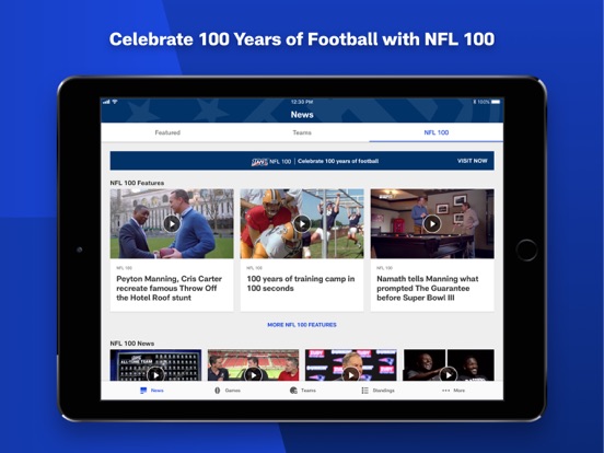 iPad Image of NFL