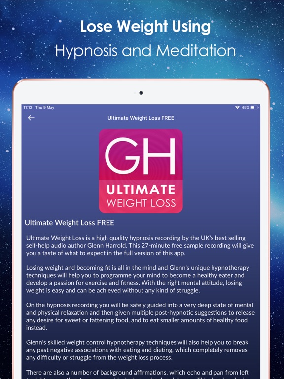 Ultimate Weight Loss Hypnosis iPad screenshot 9 - Health & Fitness app